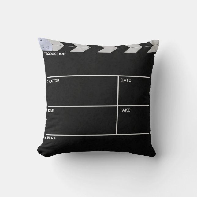 clapperboard cinema throw pillow (Front)