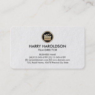 Clapperboard Film Director Premium Business Card