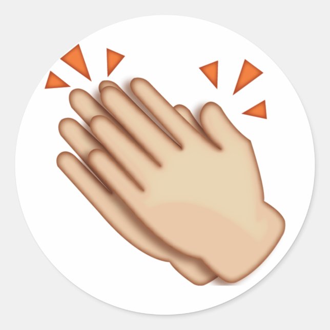 Clapping Hands - Emoji Classic Round Sticker (Front)