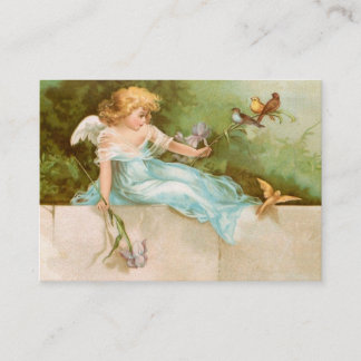 Clapsaddle: Angel Playing with Birds Business Card