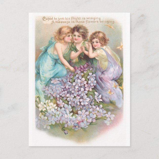 Clapsaddle: Charming Fairies Postcard (Front)