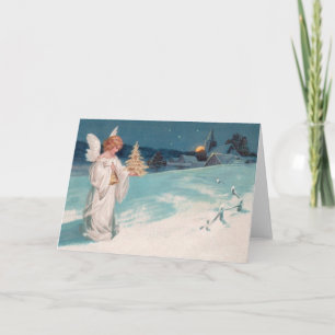 Clapsaddle: Christmas Angel with Bell Holiday Card