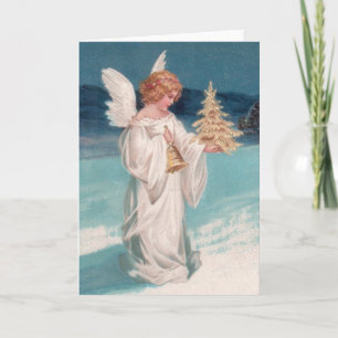 Clapsaddle: Christmas Angel with Bell Holiday Card