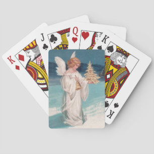 Clapsaddle: Christmas Angel with Bell Playing Cards