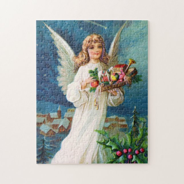 Clapsaddle: Christmas Angel with Toys Jigsaw Puzzle (Vertical)