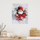 Clapsaddle: Santa Claus with Toys and Fir Twigs Poster (Kitchen)