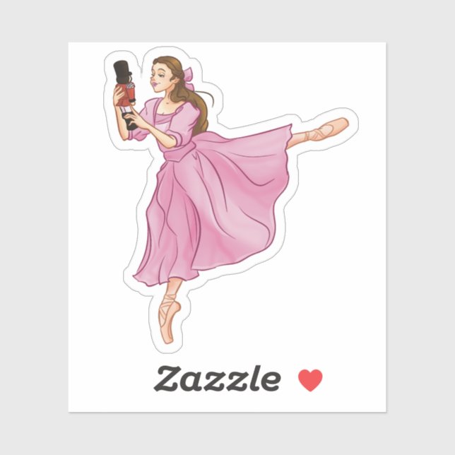 Clara And The Nutcracker Ballerina Ballet Sticker (Sheet)