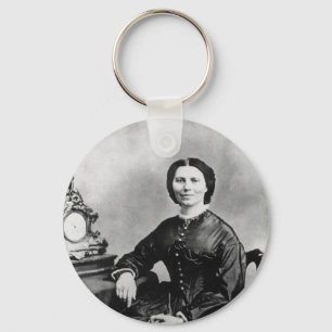 Clara Barton Portrait ~ Vintage 1866 Photo Keychain