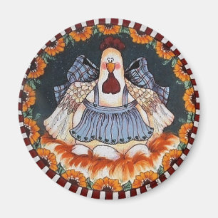 Clara Cluckleworth Chicken Magnet