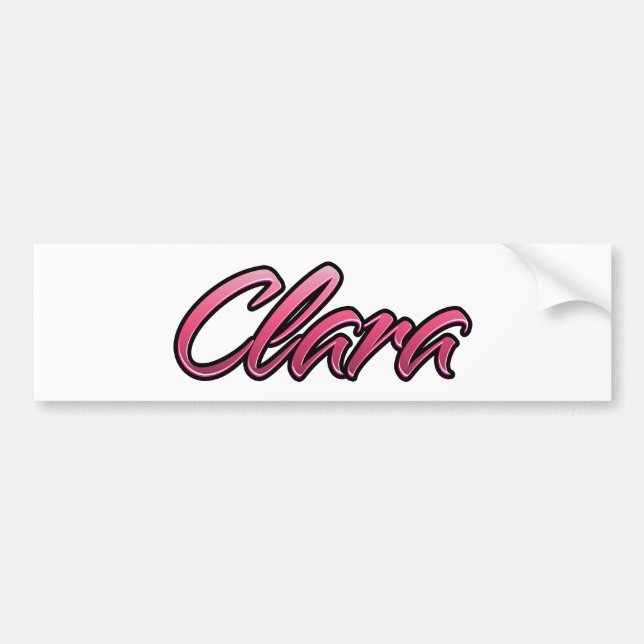Clara faded pink Aufkleber Sticker (Front)