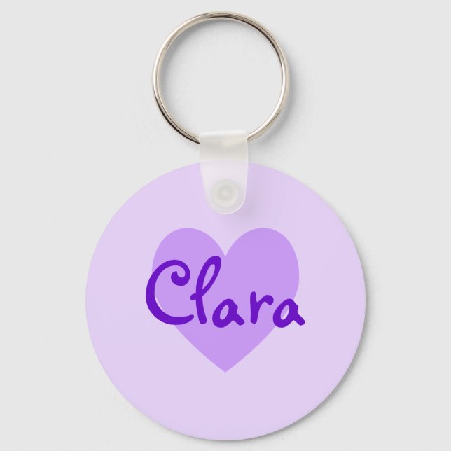 Clara in Purple Keychain (Front)
