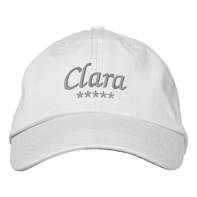 Clara Name Embroidered Hat (Front)