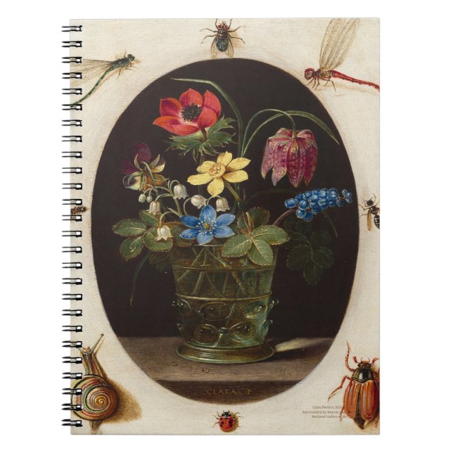 Clara Peeters Still Life with Flowers Notebook (Front)