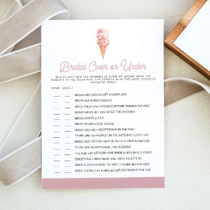 CLARA Retro Blush Over Under Bridal Shower Game Invitation