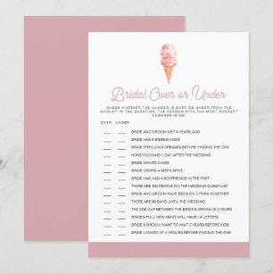 CLARA Retro Blush Over Under Bridal Shower Game Invitation