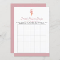 CLARA Retro Ice Cream Bridal Shower Bingo Game Inv