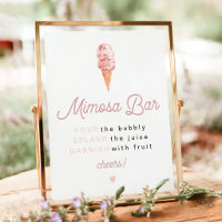 CLARA Retro Ice Cream Bridal Shower Mimosa Bar  Po