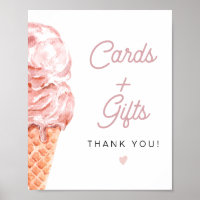 CLARA Retro Ice Cream Cards + Gifts Sign 