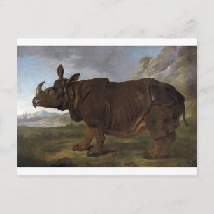 Clara the Rhinoceros by Jean-Baptiste Oudry Postcard