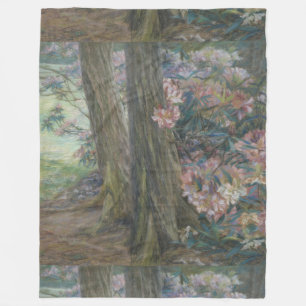 Clara Voortman Rhododendron Bush in a Garden Fleece Blanket