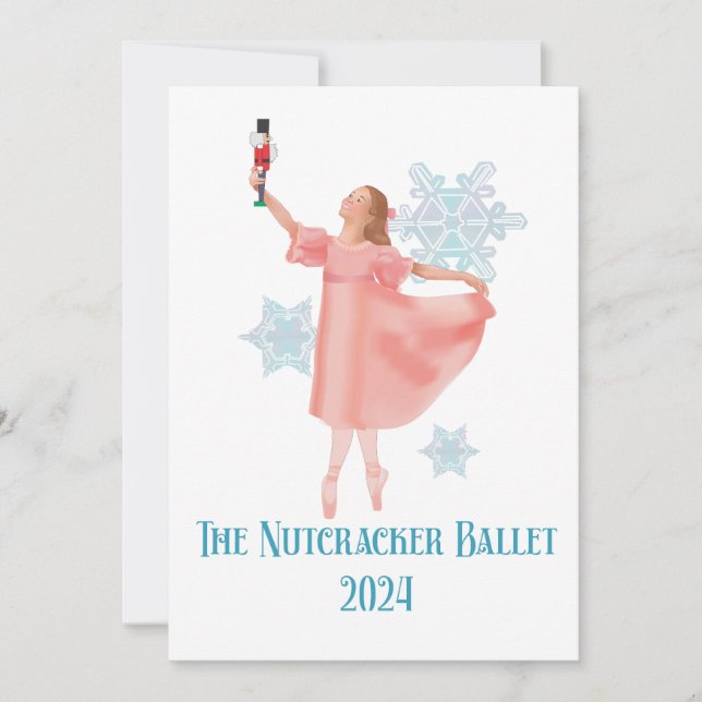 Clara with Nutcracker 2024 Invitation (Front)