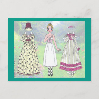 Clare, A Regency Lady Paper Doll Post Card