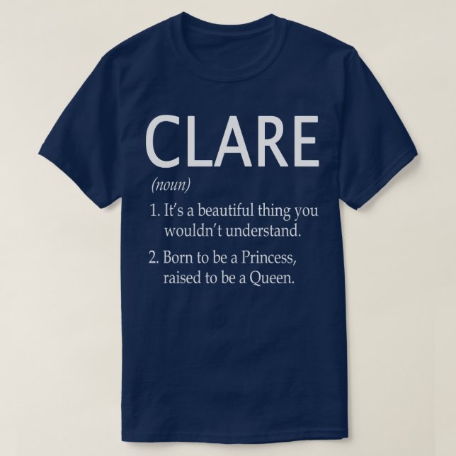 Clare Name Gift 175 T-Shirt (Design Front)