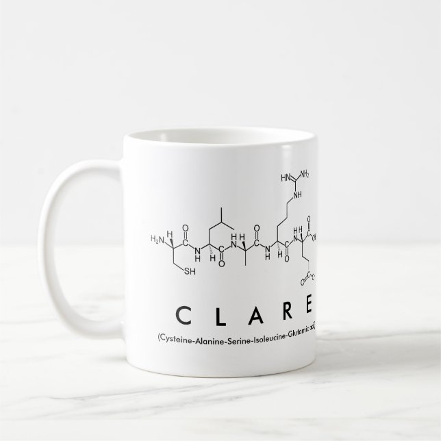Clare peptide nom mug (Gauche)