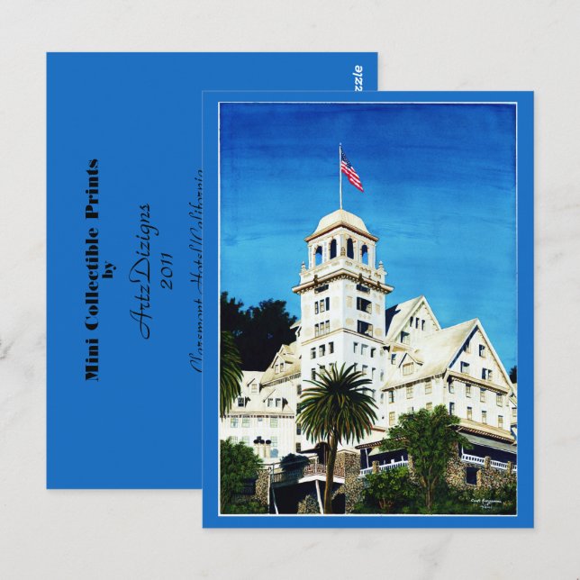Claremont Hotel/CA - Mini Collectable Prints Postcard (Front/Back)