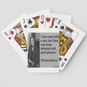 Clarence Darrow & Obituary Quote Playing Cards