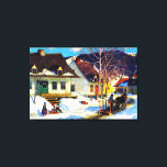 Clarence Gagnon - A Quebec Village Canvas Print<br><div class="desc">Clarence Gagnon - A Quebec Village Canvas Print</div>