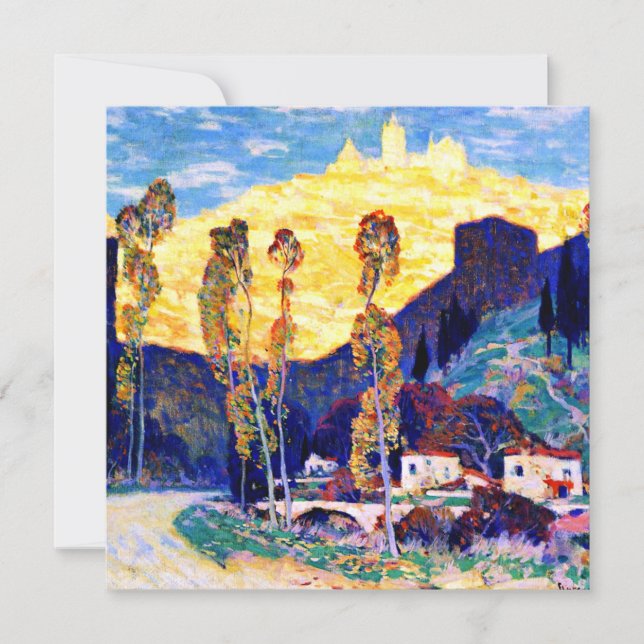 Clarence Gagnon art, Evening, Siena Card (Front)