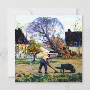 Clarence Gagnon art - Fall Scene, Baie-Saint-Paul Card