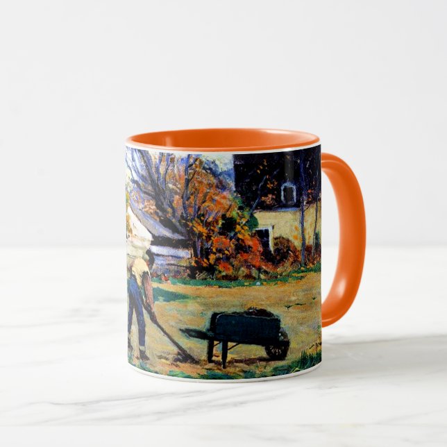 Clarence Gagnon art, Fall Scene, Baie-Saint-Paul, Mug (Front Right)