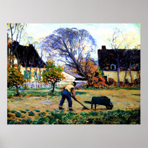 Clarence Gagnon art - Fall Scene, Baie-Saint-Paul Poster