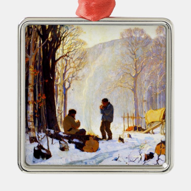 Clarence Gagnon - Lonely Village Metal Ornament (Front)