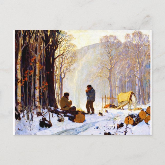 Clarence Gagnon - Lonely Village Postcard (Front)