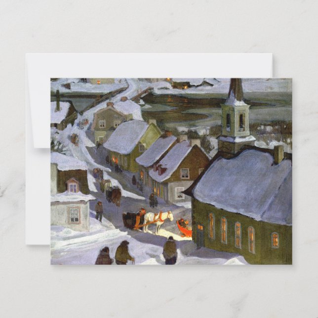 Clarence Gagnon - Midnight Mass Greeting Card (Front)