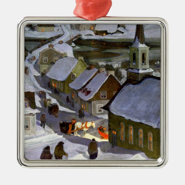 Clarence Gagnon - Midnight Mass Metal Ornament (Front)