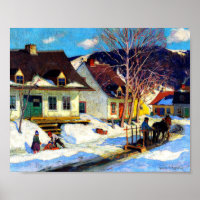 Clarence Gagnon - Poster du village de Québec