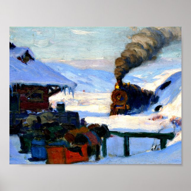 Clarence Gagnon - The Train Baie-Saint Paul  Poster (Front)