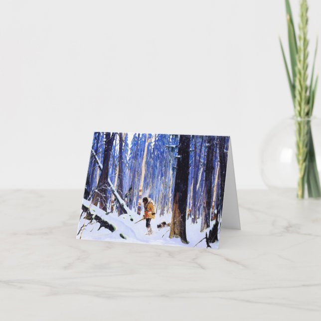 Clarence Gagnon - Trapper in the Woods Thank You Card (Front)