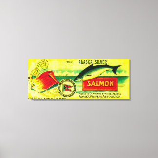 Clarence Straits Salmon Can Label Canvas Print