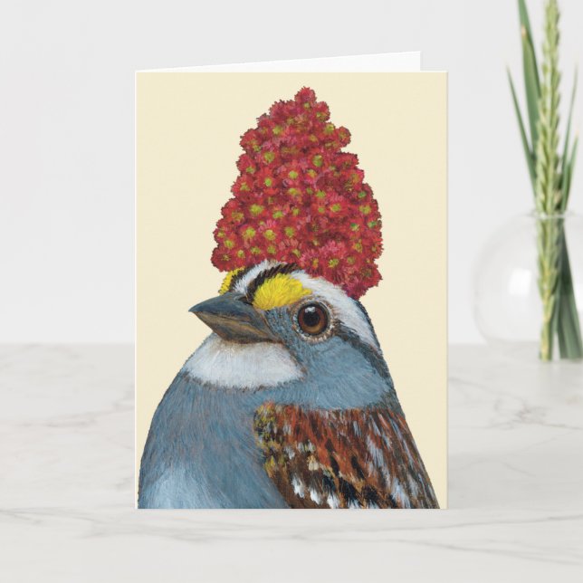 Clarence the sparrow card (Front)