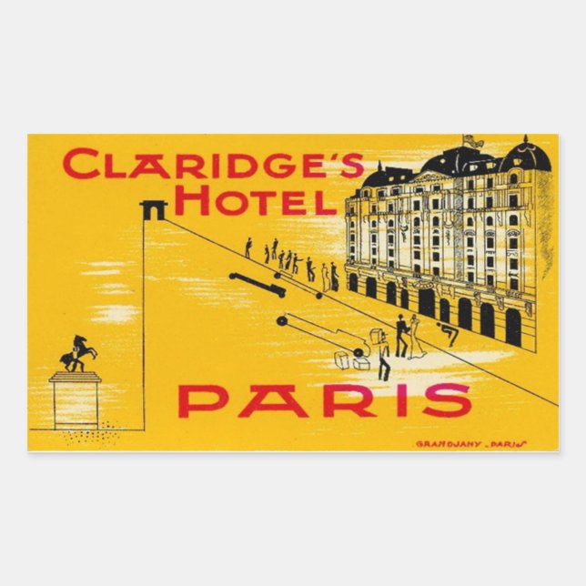 Claridge's Hotel (Paris) Sticker (Front)