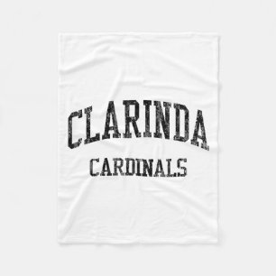 Clarinda High School Hs Clarinda Ia Vintage Srts  Fleece Blanket