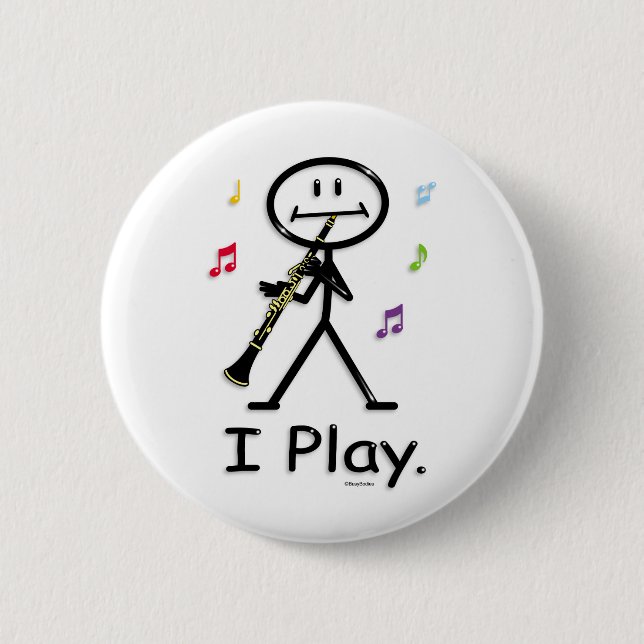 Clarinet 2 Inch Round Button (Front)