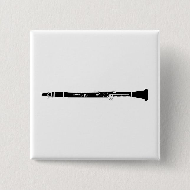 Clarinet 2 Inch Square Button (Front)