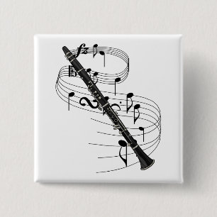 Clarinet 2 Inch Square Button