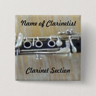 Clarinet 2 Inch Square Button